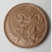 AUSTRALIA 1969 . TWO 2 CENTS COIN . ERROR . SOFT STAMPING IN THE LEGEND